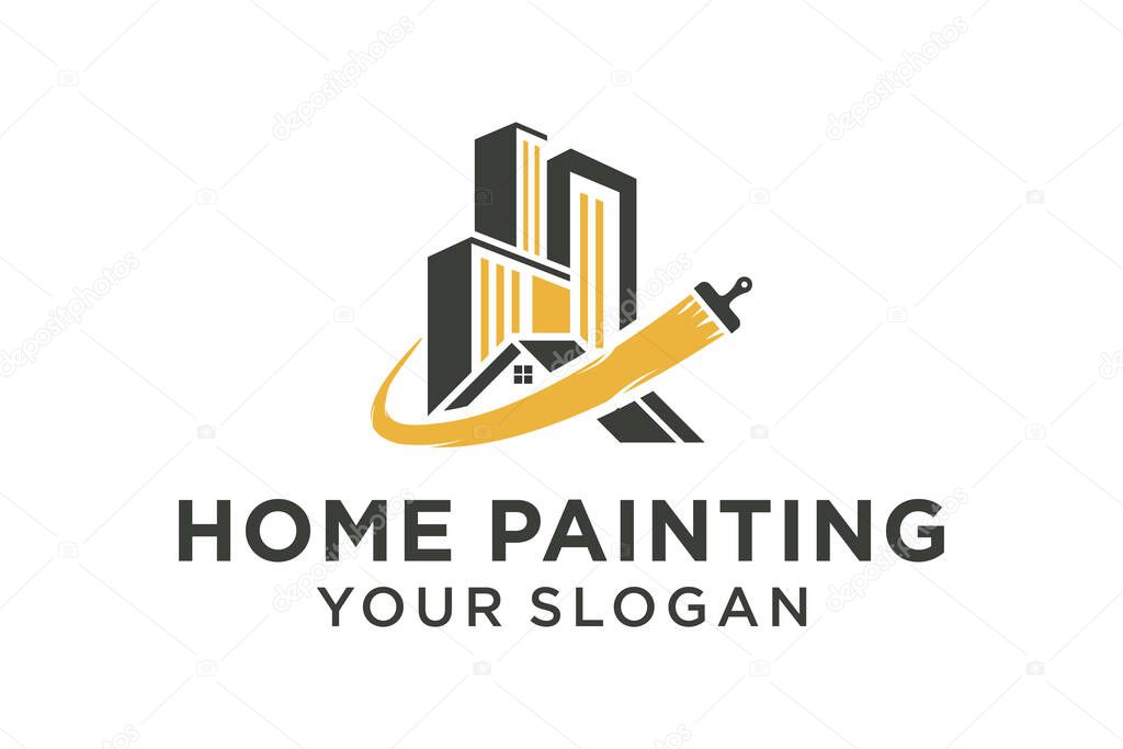 Painting Houses, Buildings and Apartments Logo Design