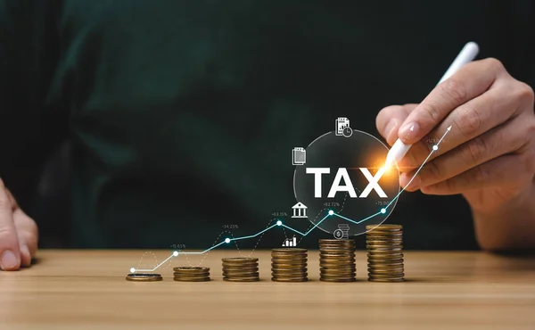 Tax Deduction Planning Concept Expenses Account Vat Income Tax Property — ストック写真