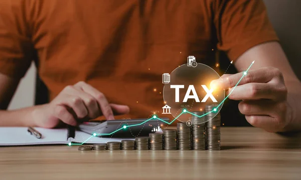 Tax Deduction Planning Concept Expenses Account Vat Income Tax Property — ストック写真