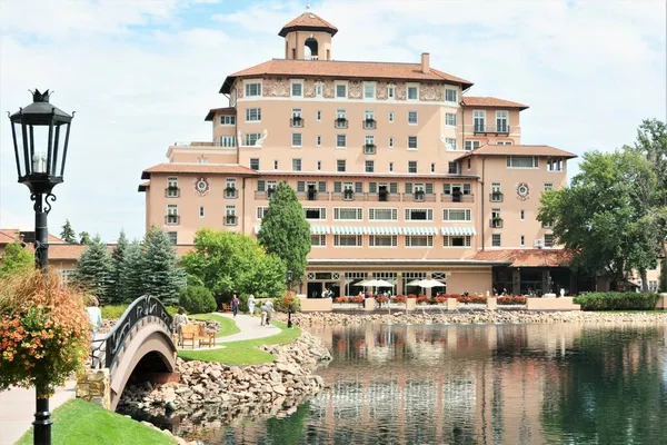 Broadmoor Hotel Resort Nachází Colorado Springs Five Star Aaa Five Stock Fotografie