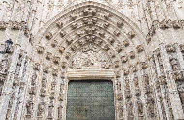 Endülüs 'teki Sevilla katedrali detayları (İspanya)).
