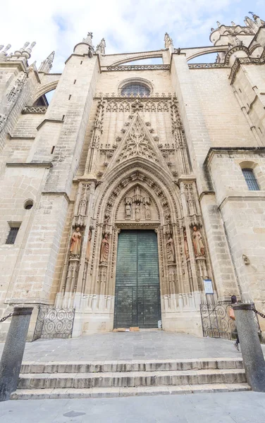 Catedral Ciudad Sevilla Puerta Entrada Andalucía España —  Fotos de Stock