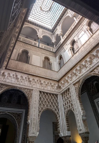 Royal Alcazar Sevilla Palasskompleks Bygget Ulik Historisk Tid – stockfoto