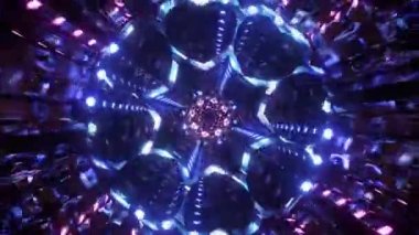 Tanrılar 'ın görüşü parlak mavi 3d vj döngüsü kusursuz döngü 120 bpm festival konser canlı animasyon saykodelik görsel parti