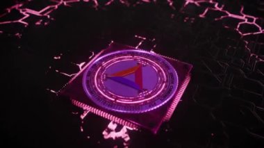 Temel Dikkat Token BAT kripto para birimi dijital reklam platformu cesur şifreleme ağı 4K fütüristik sanat 3D
