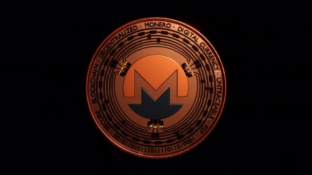 Monero Décentralisé Crypto Monnaie Grand Livre Public Distribué Numérique Pièce — Video