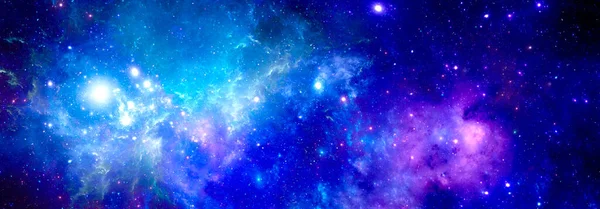 Космическая туманность и блеск звезд в глубоком космосе — стоковое фото