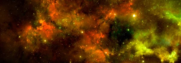 Ένα βαθύ διαστημικό νεφέλωμα με φωτεινά αστέρια — Φωτογραφία Αρχείου