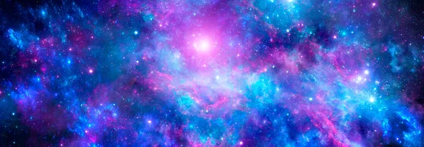 우주 공간깊은 곳에 별 이있는 우주 배경 성운 — 스톡 사진