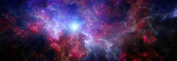 Fondo cósmico de nebulosa colorida con estrellas —  Fotos de Stock