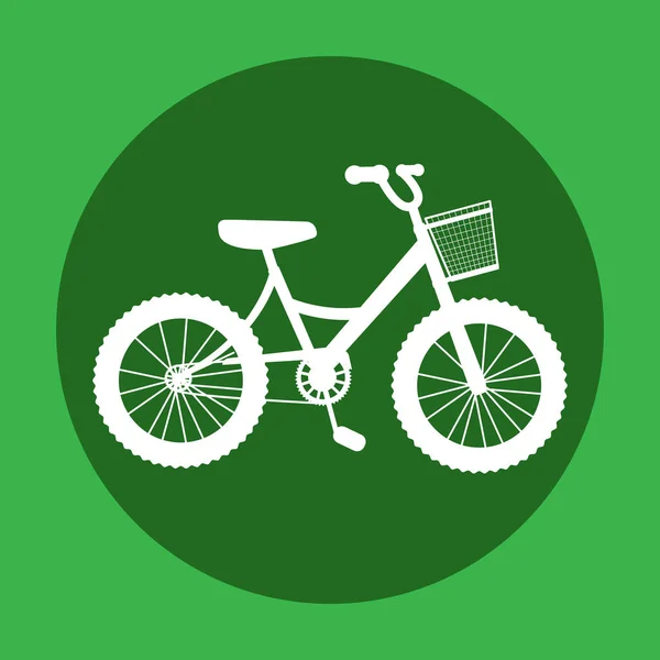Πηγαίνετε Ποδήλατο Για Οικολογικό Ταξίδι Πράσινο Ενεργειακό Σύμβολο Χαριτωμένο Ποδήλατο — Διανυσματικό Αρχείο