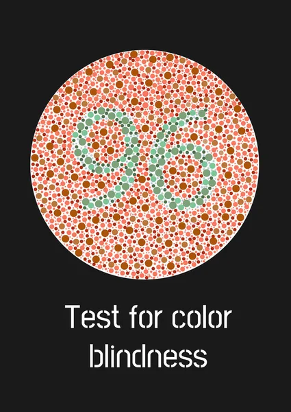 Ishihara Test Color Blindness Color Blind Test Green Number Colorblind — Stockvektor