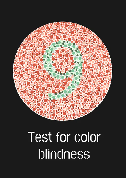 Ishihara Test Color Blindness Color Blind Test Green Number Colorblind — Stockvektor