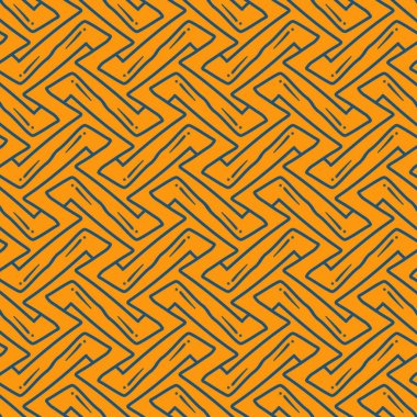 background, hand drawn zigzag pattern, american ethnic background, orange vintage background, ornaments, textiles, wrapping paper, packaging etc.