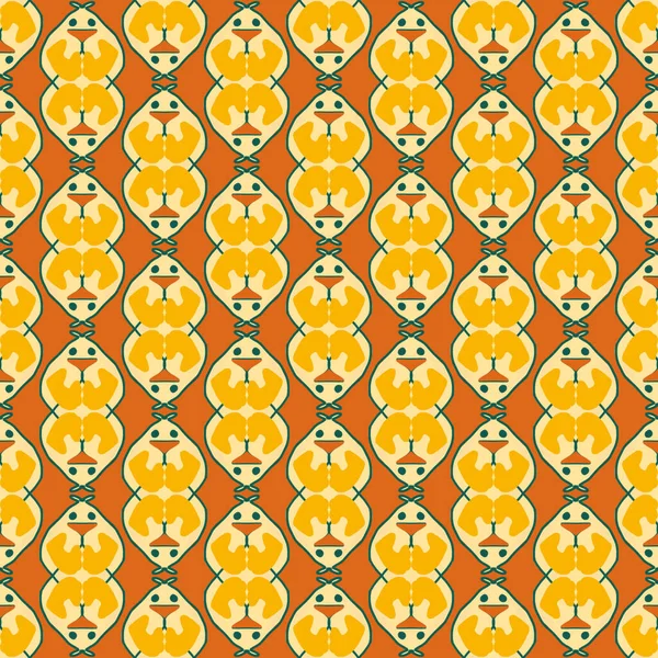 Hand Drawn Background Cartoon Duckling Ethnic Backgrounds Orange Tones Yellow — Zdjęcie stockowe