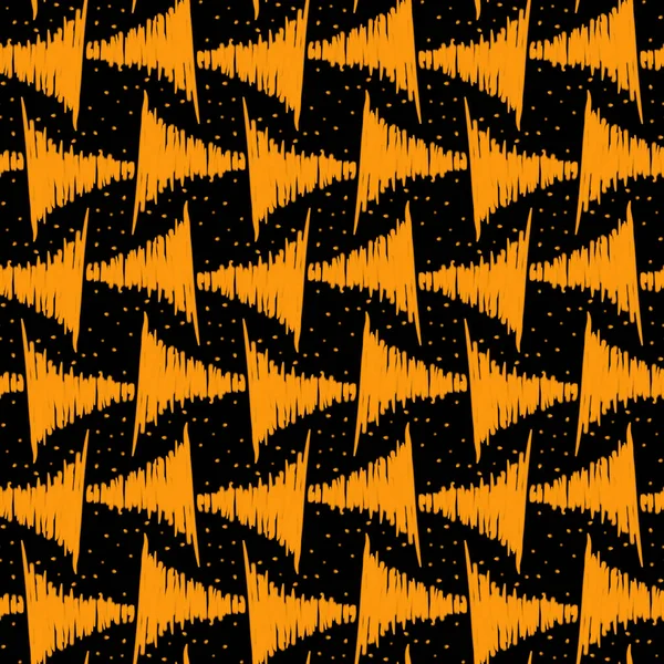 Background Hand Drawn Zigzag Stripes Mexican American Ethnic Backgrounds Orange — Stockfoto