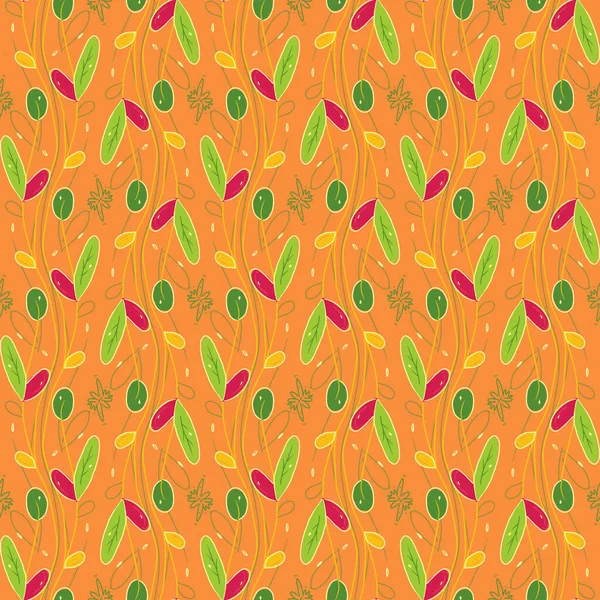 Background Zigzag Pattern Hand Drawn Leaves Mexican American Ethnic Backgrounds — Stockfoto