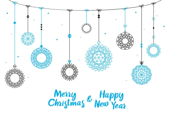 Neujahrs Design Für Urlaubskarte Neujahrsdekoration Kreisförmige Weihnachtsmuster — Stockvektor