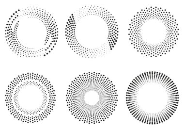 Nokta süslemeleri. Noktalardan yapılmış çerçeveler. Yuvarlak desen. Çember şekilleri. Davetiyeler ve tatil kartları için tasarım arkaplanı.