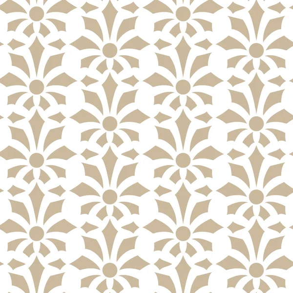 Vector Background Vector Seamless Pattern Gold Pattern Flowers Rhombuses — Wektor stockowy