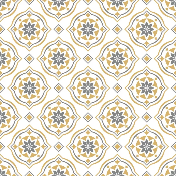 Beyaz arka planda Fas tarzı bir süs. Vektörsüz desen.