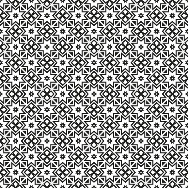 Geometric Pattern Black White Vector Seamless Pattern — Stockvektor