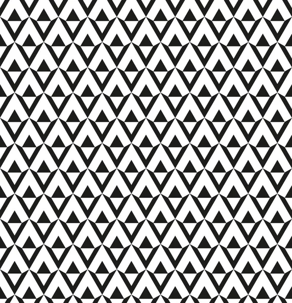 Geometric Pattern Black White Ornament Rhombuses Triangles Vector Seamless Pattern — Stockvektor