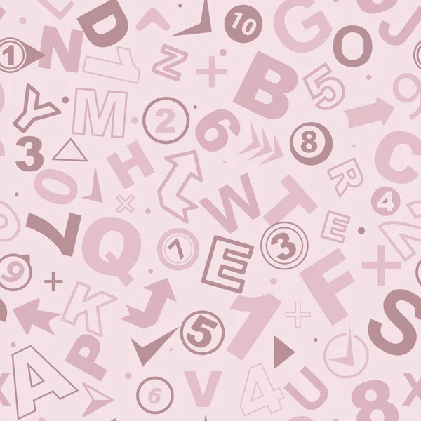 ピンクの矢印 学校のテーマの背景 学校に戻る シームレスなベクトルパターン — ストックベクタ