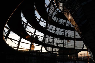 Reichstag building architecture at sunset, Berlin, Germany