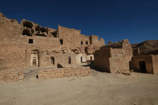 Vista Del Douiret Arruinado Pueblo Bereber Distrito Tataouine Sur Túnez — Foto de Stock