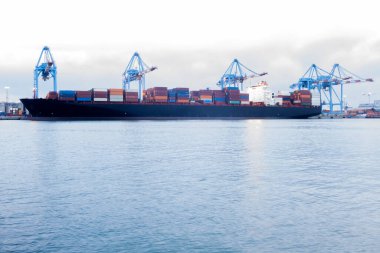 kargo konteynırı gemisi ithalat ihracat ticari lojistik ve uluslararası taşımacılık kargo konteynır gemisiyle