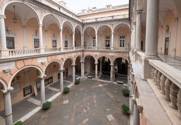Genua Italien Innenhof Des Palazzo Doria Tursi Der Strada Nuova — Stockfoto