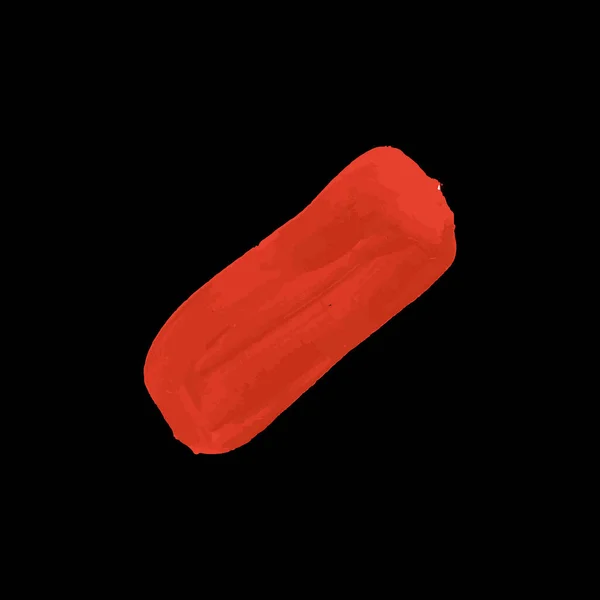 白いベクトルに隔離された赤いブラシストローク — ストックベクタ