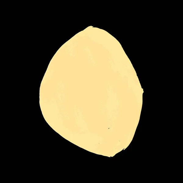白いベクトルに分離された黄色のブラシストローク — ストックベクタ