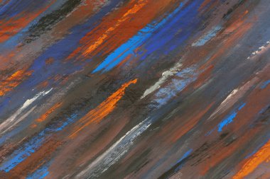 Renkli fırça darbeleriyle elle boyanmış kırsal tuval..