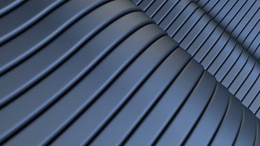 Siyah kıvrımlı çizgileri olan bir arka plan. 3d oluşturma.