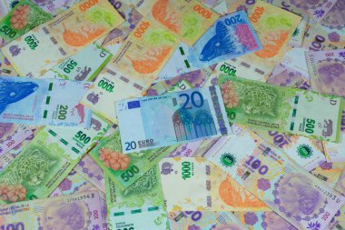 Arjantin banknotlarında 20 Euro fatura