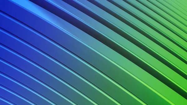 Rendering Background Blue Green Gradient Diagonal Bars — 图库照片