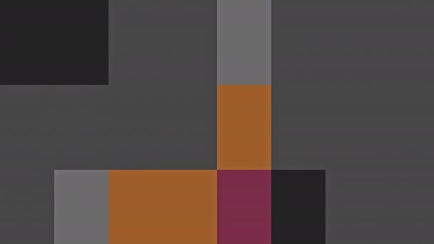 Abstrakter Hintergrund, schnell flackernde farbige Rechtecke auf grauem Hintergrund — Stockvideo