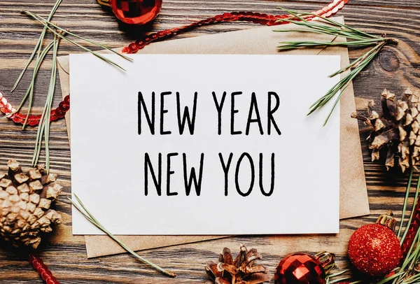 Веселый Новогодний Блокнот Текстом New Year You — стоковое фото