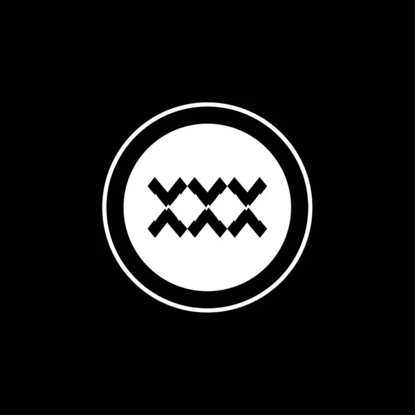 Logos Symbole Und Symbole Drei Buchstaben Schwarz Mit Weißen Kreisen — Stockvektor