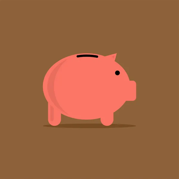 Ilustración Gráfica Vectorial Diseño Plano Estilo Piggy Bank Adecuado Para — Vector de stock