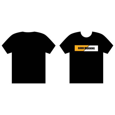 Vektör grafik illüstrasyon, basım, çıkartma ve tişört için basit Good Morning tişörtü tasarımı.