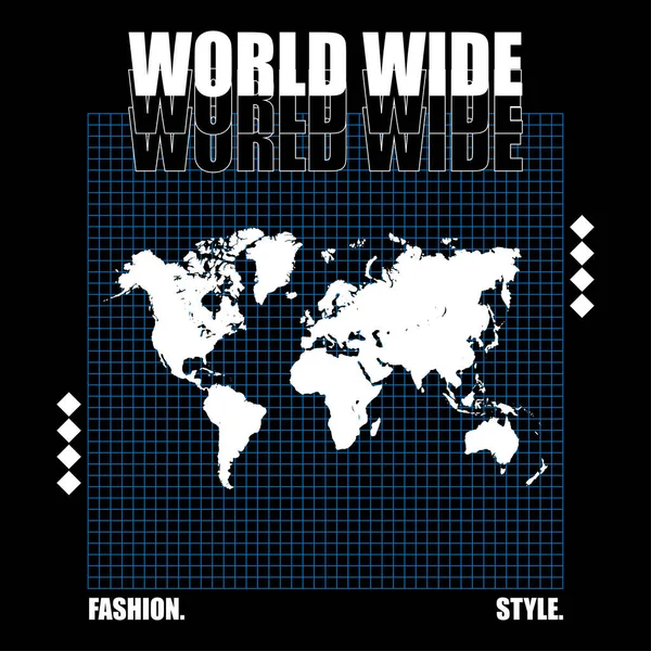 Worldwide Fashion Vintage Streetwear Division Suitable Clothes Designations Books Logo — стоковый вектор