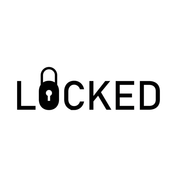 Padlock Shapes Letter Locked Writing Suitable Logos Icons Symbols Emblems — Stock Vector