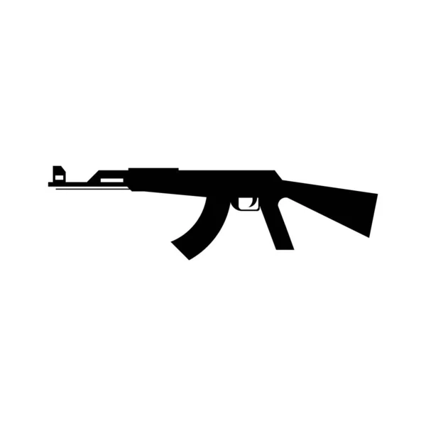 Gewehrsilhouette Isoliert Auf Weißem Hintergrund Geeignet Für Symbole Logos Symbole — Stockvektor