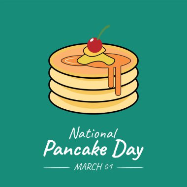 Ulusal Krep Günü bu yıl 1 Mart 'ta kutlanıyor. vektör illüstrasyonu