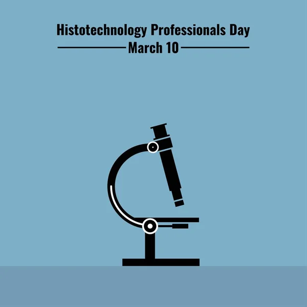 Microscope Icon Vector Histotechnology Professionals Day Підходить Поштових Шаблонів Соціальних — стоковий вектор