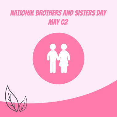 Brothers and Sisters Vector Icons, National Brothers and Sisters Day Design Concept, perfect for social media post templates, posters, greeting cards, banners, backgrounds, brochures. Vector 