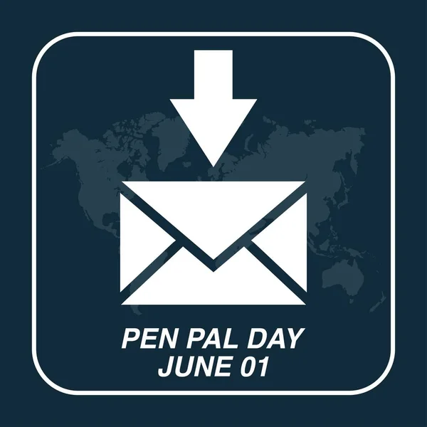 Вектор Ікони Повідомлень Концепція Дизайну Pen Pal Day Design Ідеально — стоковий вектор